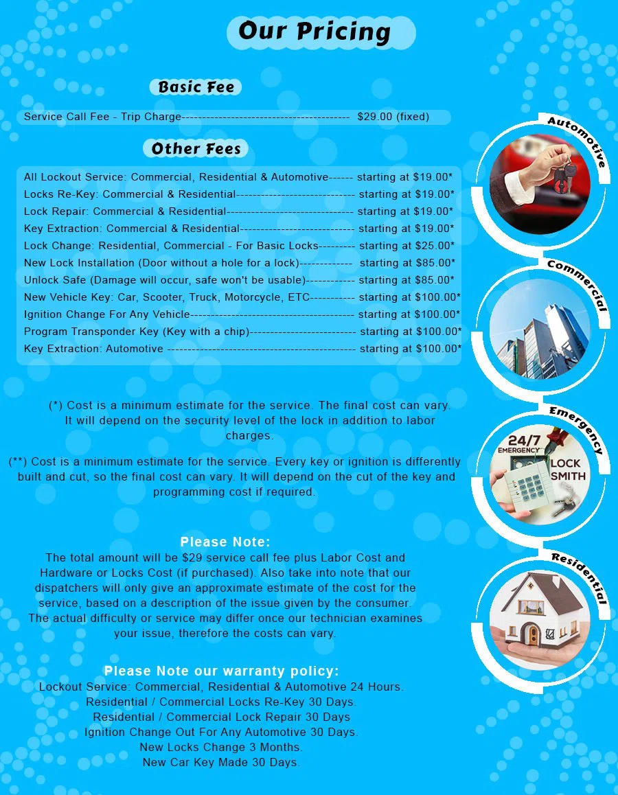 Elmwood Park Locksmith Service, Elmwood Park, NJ 201-374-9443 - Pricelist-13